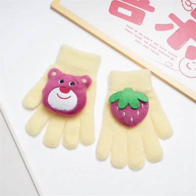 Mielos kumštinės pirštinės vaikams Vaikams Žiemos mažiems vaikams Megztos pirštinės storos šiltos virvinės pirštinės 2-8 metų berniukui mergaitei kūdikiui pirštinės 유아 장갑