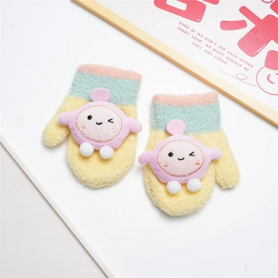 Mielos kumštinės pirštinės vaikams Vaikams Žiemos mažiems vaikams Megztos pirštinės storos šiltos virvinės pirštinės 2-8 metų berniukui mergaitei kūdikiui pirštinės 유아 장갑