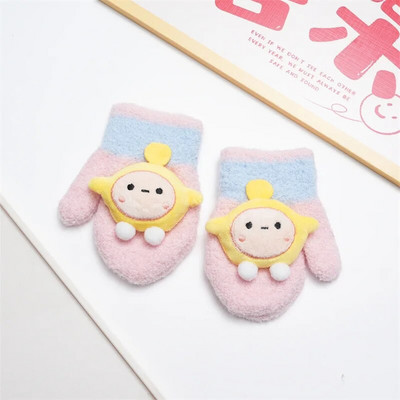 Mielos kumštinės pirštinės vaikams Vaikams Žiemos mažiems vaikams Megztos pirštinės storos šiltos virvinės pirštinės 2-8 metų berniukui mergaitei kūdikiui pirštinės 유아 장갑