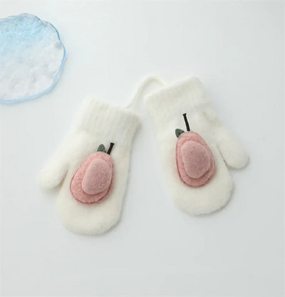 Mielos kumštinės pirštinės vaikams Vaikams Žiemos mažiems vaikams Megztos pirštinės storos šiltos virvinės pirštinės 2-8 metų berniukui mergaitei kūdikiui pirštinės 유아 장갑