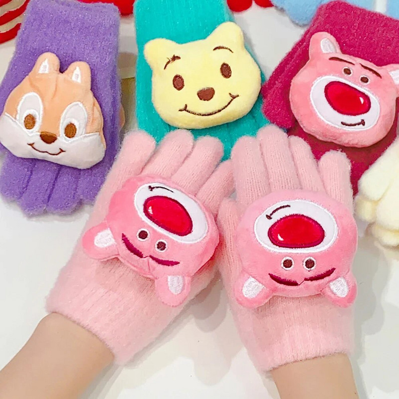 Mielos kumštinės pirštinės vaikams Vaikams Žiemos mažiems vaikams Megztos pirštinės storos šiltos virvinės pirštinės 2-8 metų berniukui mergaitei kūdikiui pirštinės 유아 장갑