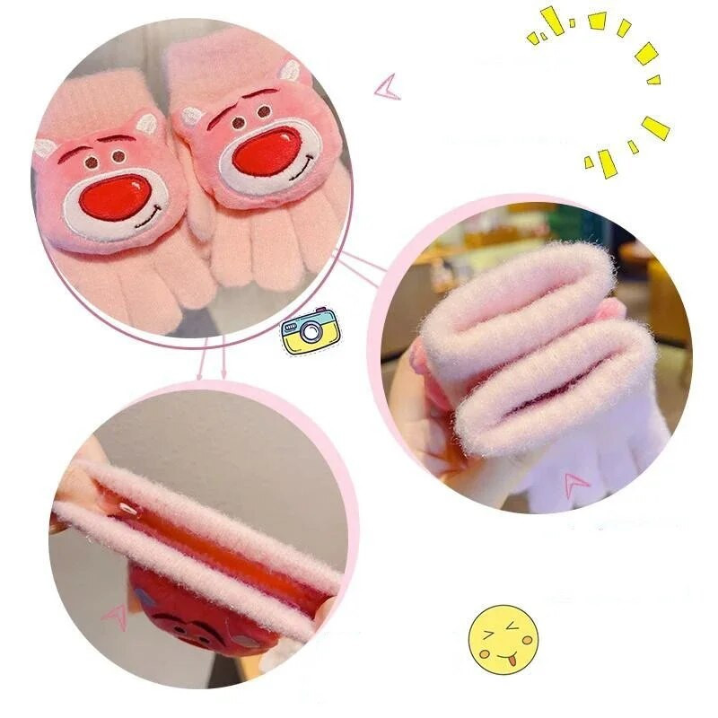 Mielos kumštinės pirštinės vaikams Vaikams Žiemos mažiems vaikams Megztos pirštinės storos šiltos virvinės pirštinės 2-8 metų berniukui mergaitei kūdikiui pirštinės 유아 장갑