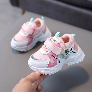 Детски ежедневни обувки 2023 Пролет Момичета Момчета Дишащи мрежести тенис маратонки за деца На открито Спортни обувки за бягане с мека подметка