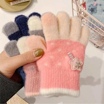 Зимни ръкавици Момичета ръкавици за деца Пълни пръсти Сладки анимационни детски ръкавици Удебелени топли меки бебешки момчета Момичета Ръкавици 아이장갑