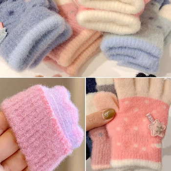 Зимни ръкавици Момичета ръкавици за деца Пълни пръсти Сладки анимационни детски ръкавици Удебелени топли меки бебешки момчета Момичета Ръкавици 아이장갑
