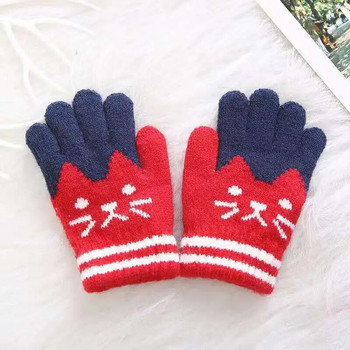 2022 Нови детски ръкавици Зимни плетени вълнени ръкавици с цели пръсти Анимационни детски ръкавици 3-16 г. Момчета Момичета Ръкавици варежки детские