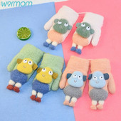 Παιδικά γάντια Warmom Χειμωνιάτικα ζεστά κινούμενα σχέδια Χαριτωμένο αρνί σε σχήμα κρεμαστό λαιμό γάντια βελούδινα γάντια Χριστουγεννιάτικα δώρα για παιδιά βρέφος