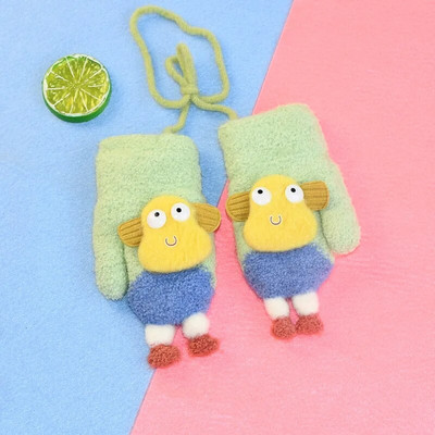 Παιδικά γάντια Warmom Χειμωνιάτικα ζεστά κινούμενα σχέδια Χαριτωμένο αρνί σε σχήμα κρεμαστό λαιμό γάντια βελούδινα γάντια Χριστουγεννιάτικα δώρα για παιδιά βρέφος