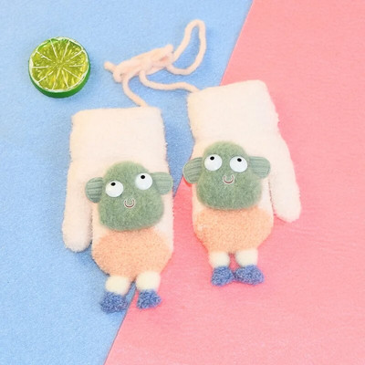 Παιδικά γάντια Warmom Χειμωνιάτικα ζεστά κινούμενα σχέδια Χαριτωμένο αρνί σε σχήμα κρεμαστό λαιμό γάντια βελούδινα γάντια Χριστουγεννιάτικα δώρα για παιδιά βρέφος