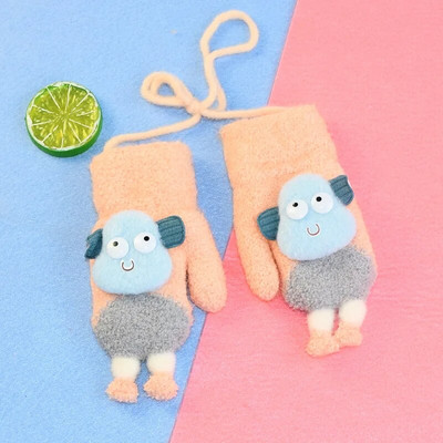 Παιδικά γάντια Warmom Χειμωνιάτικα ζεστά κινούμενα σχέδια Χαριτωμένο αρνί σε σχήμα κρεμαστό λαιμό γάντια βελούδινα γάντια Χριστουγεννιάτικα δώρα για παιδιά βρέφος