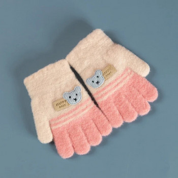 Детски зимни ръкавици Warmom Детски плетени ръкавици Зимни топли детски ръкавици с пълни пръсти Момчета Момичета Сладки анимационни ръкавици
