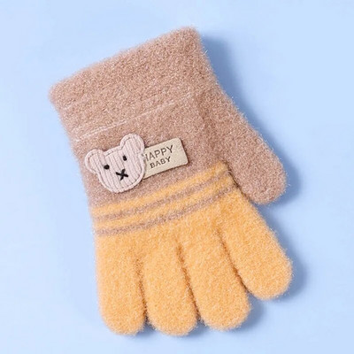 Warmom Παιδικά Χειμερινά Γάντια Παιδικά Πλεκτά Γάντια Χειμώνα Ζεστά Παιδιά Ολόκληρα Δάχτυλα Γάντια Αγόρια Κορίτσια Χαριτωμένα κινούμενα σχέδια Γάντια