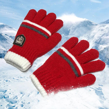 Παιδικά γάντια Χειμερινά Γάντια Ολόκληρα Δάχτυλα Πλεκτά Μαλακά Παιδικά Γάντια 6-12 ετών Αγόρια Κοριτσίστικα Γάντια Παχιά Keep Warm Φθινοπωρινό γάντι