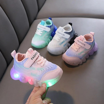 Παιδικά παπούτσια LED για αγόρια για κορίτσια Διχτυωτό Παιδικά αθλητικά παπούτσια φθινοπώρου Νέο λαμπερό καθημερινό παπούτσι για νήπια Αντιολισθητικά αθλητικά παπούτσια για τρέξιμο