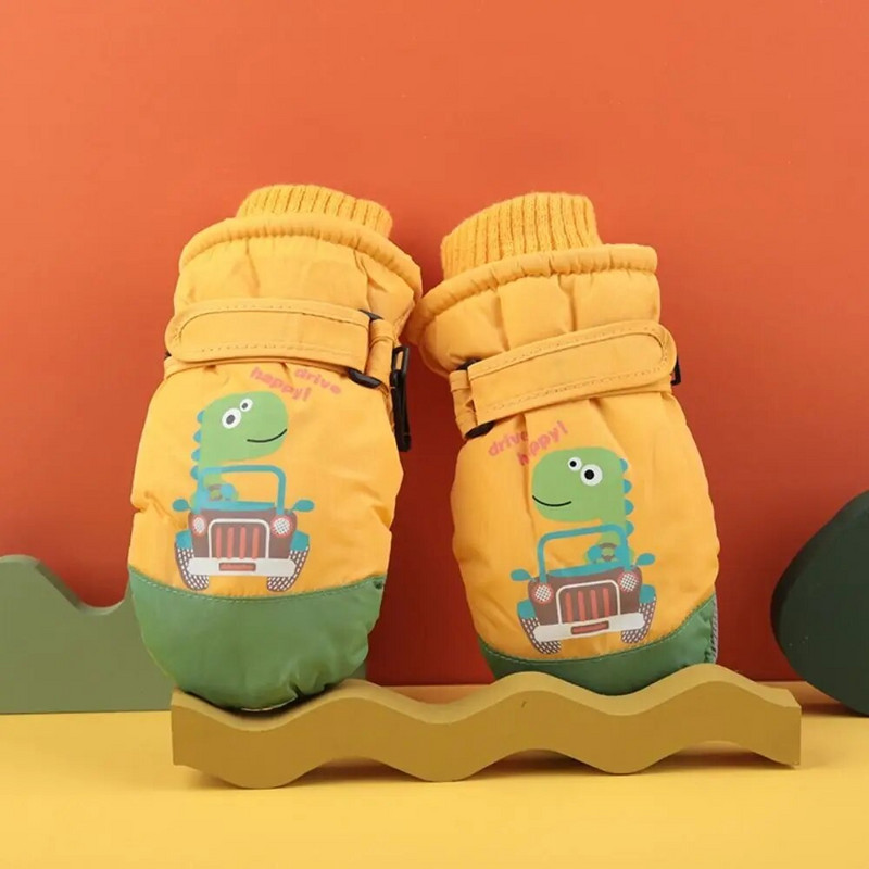 Baby Girls Snow Snowboard Thicken Ζεστά Αδιάβροχα Παιδικά Γάντια Σκι Γάντια Υπαίθριου Αθλητισμού Παιδικά Γάντια Ποδηλασίας Σκι