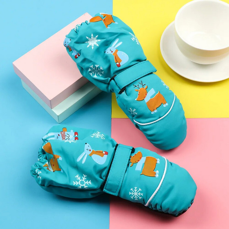 Dječje zimske zečeve rukavice, vodootporne rukavice za snijeg, otporne na vjetar, za djevojčice, debele tople skijaške rukavice za dječake od 2 do 6 godina