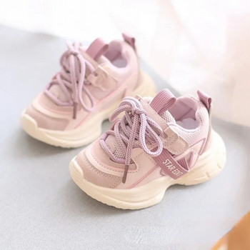 Ежедневни обувки за малки момичета Модни детски маратонки Момче Противоплъзгащи се меки подметки Маратонки за бягане Дишащи обувки за тенис Zapatillas Niño
