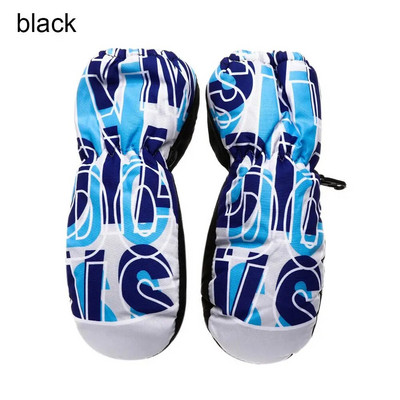 Fashion Letter Εκτύπωση Παιδικά Γάντια Χειμερινού Σκι Ζεστά Γάντια Αντιολισθητικά Αδιάβροχα Αντιανεμικά Γάντια εξωτερικού χώρου για Παιδιά Αγόρια Κορίτσια