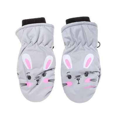 Fashion Letter Εκτύπωση Παιδικά Γάντια Χειμερινού Σκι Ζεστά Γάντια Αντιολισθητικά Αδιάβροχα Αντιανεμικά Γάντια εξωτερικού χώρου για Παιδιά Αγόρια Κορίτσια