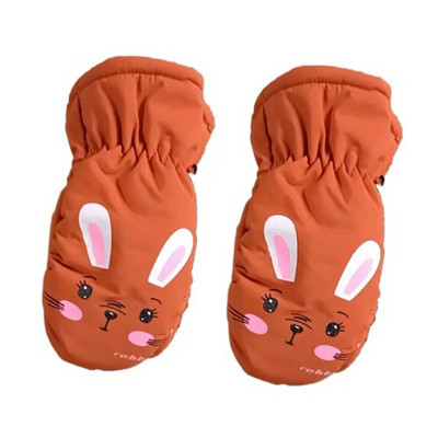 Fashion Letter Εκτύπωση Παιδικά Γάντια Χειμερινού Σκι Ζεστά Γάντια Αντιολισθητικά Αδιάβροχα Αντιανεμικά Γάντια εξωτερικού χώρου για Παιδιά Αγόρια Κορίτσια