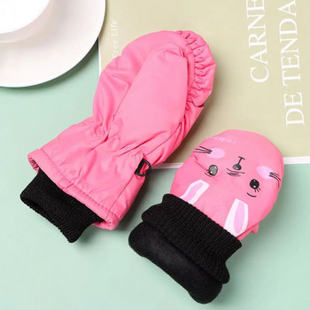 Παιδικά γάντια χειμερινού σκι Cartoon Rabbit ζεστά γάντια Αντιολισθητικά αδιάβροχα αντιανεμικά υπαίθρια αθλητικά γάντια ποδηλασίας για αγόρια κορίτσια