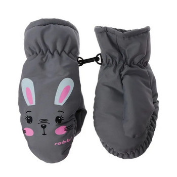 Παιδικά γάντια χειμερινού σκι Cartoon Rabbit ζεστά γάντια Αντιολισθητικά αδιάβροχα αντιανεμικά υπαίθρια αθλητικά γάντια ποδηλασίας για αγόρια κορίτσια