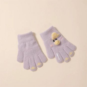 2-8 години анимационни бебешки ръкавици Зимни топли момчета и момичета Ръкавици с пет пръста за деца Плетени ръкавици Детски ръкавици Handschoen 유아 장갑