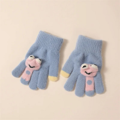 2–8 metų animacinių filmų kūdikių kumštinės pirštinės žiemai, šiltos berniuko mergaičių penkių pirštų pirštinės vaikams Megztos pirštinės vaikams pirštinės Handschoen 유아 장갑