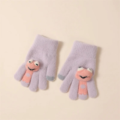 2–8 metų animacinių filmų kūdikių kumštinės pirštinės žiemai, šiltos berniuko mergaičių penkių pirštų pirštinės vaikams Megztos pirštinės vaikams pirštinės Handschoen 유아 장갑