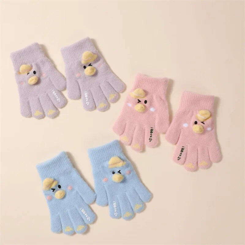 2–8 metų animacinių filmų kūdikių kumštinės pirštinės žiemai, šiltos berniuko mergaičių penkių pirštų pirštinės vaikams Megztos pirštinės vaikams pirštinės Handschoen 유아 장갑