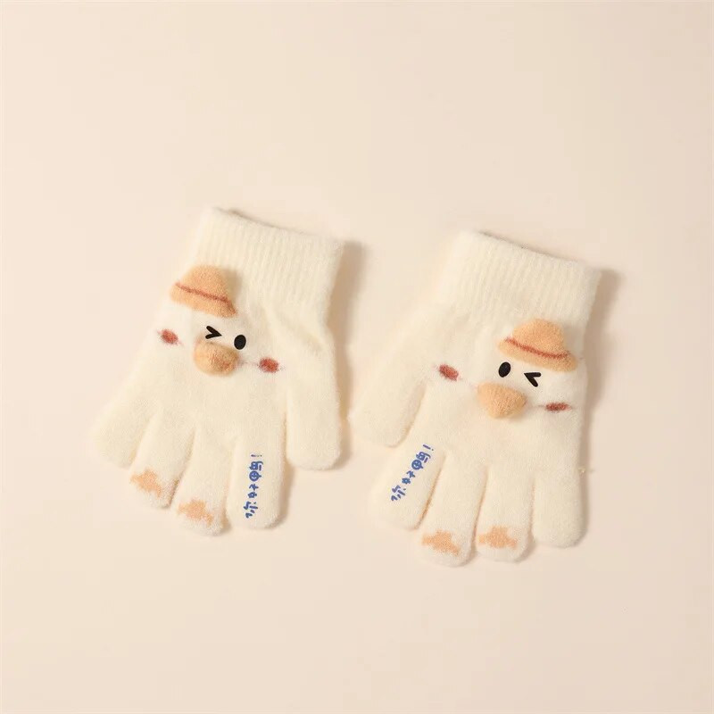 2–8 metų animacinių filmų kūdikių kumštinės pirštinės žiemai, šiltos berniuko mergaičių penkių pirštų pirštinės vaikams Megztos pirštinės vaikams pirštinės Handschoen 유아 장갑