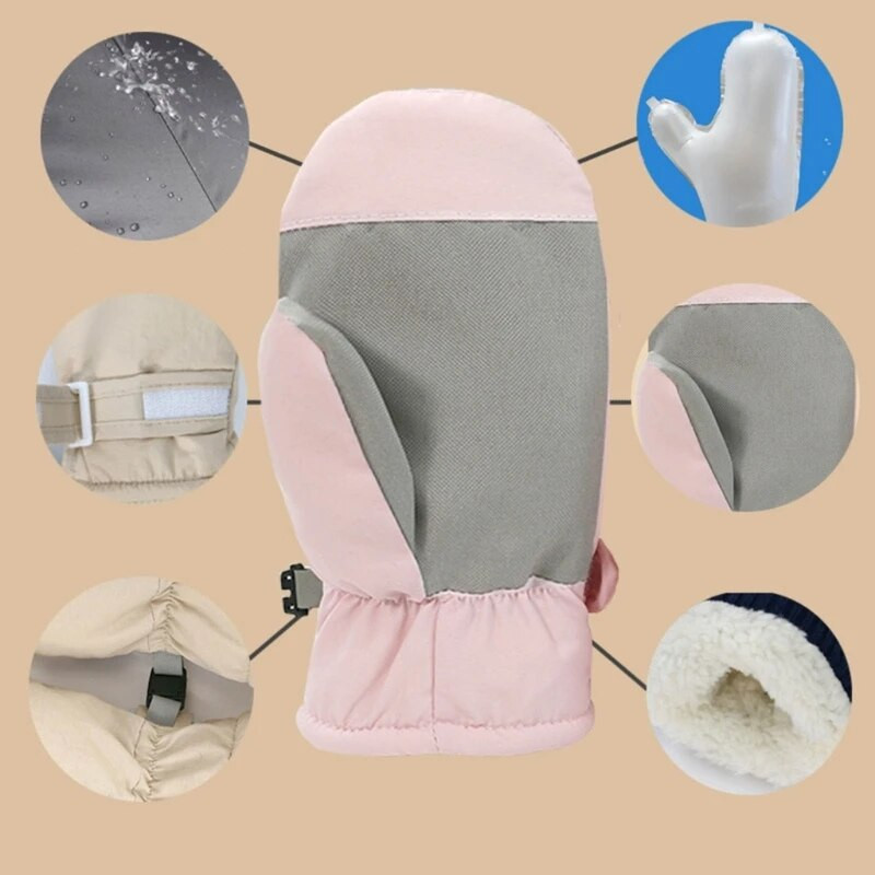 Laste kindad libisemisvastased talvised lumekindad veekindlad tuulekindlad välistingimustes kasutatavad termokindad poistele tüdrukutele lastele laste kindad