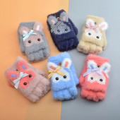 Armsad Laste Kindad Talvised Soojad Kunstkarusnahad Kootud Poiss Tüdruk Laste Kinnas Multifilm Poole sõrmega Flip Cover Välikindad 6-15 aastat