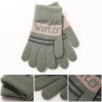 Χειμερινά ανθεκτικά στο κρύο Παιδικά γάντια Cute Alphabet Μαλακά άνετα πολύχρωμα παιδικά γάντια καθημερινά