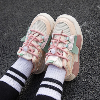 2023 Пролетни детски момичета Розови обувки Есенни мрежести дишащи детски маратонки за 5-18 години момче Леки маратонки за бягане Меки за ходене