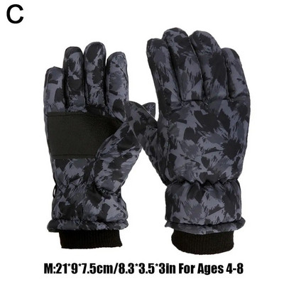 Παιδικά χειμωνιάτικα χοντρά ζεστά γάντια αγόρια κορίτσια αντιανεμικά αδιάβροχα υπαίθρια πατινάζ στο χιόνι Snowboarding σκι ζεστά άνετα γάντια