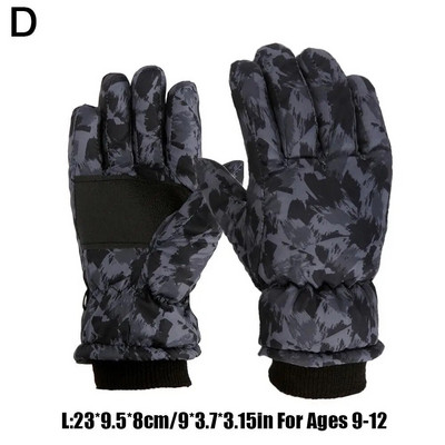 Παιδικά χειμωνιάτικα χοντρά ζεστά γάντια αγόρια κορίτσια αντιανεμικά αδιάβροχα υπαίθρια πατινάζ στο χιόνι Snowboarding σκι ζεστά άνετα γάντια