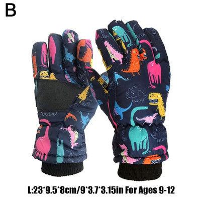 Παιδικά χειμωνιάτικα χοντρά ζεστά γάντια αγόρια κορίτσια αντιανεμικά αδιάβροχα υπαίθρια πατινάζ στο χιόνι Snowboarding σκι ζεστά άνετα γάντια