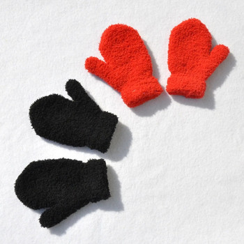 1-4 ετών Παιδιά Χειμερινά ζεστά πλεκτά γάντια μωρά κοριτσάκια μωρά αγόρια βελούδινα χοντρά γάντια Dropshipping KF197