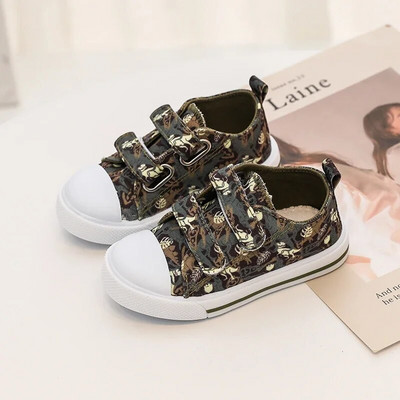 Βρεφικά παπούτσια καμβά για κορίτσια Χαριτωμένα πάνινα παπούτσια με στάμπα για αγόρια Παιδικά άνετα παπούτσια καμβά casual αθλητικά παπούτσια Επίπεδο τακούνι Παιδικά παπούτσια