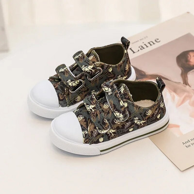 Baba vászoncipő lányoknak aranyos nyomott tornacipők fiúknak gyerekeknek kényelmes vászon alkalmi sportcipők lapos sarkú gyerekcipők