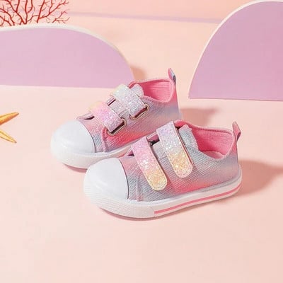 Baba vászoncipő lányoknak aranyos nyomott tornacipők fiúknak gyerekeknek kényelmes vászon alkalmi sportcipők lapos sarkú gyerekcipők