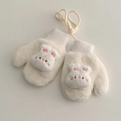 Ζεστά βρεφικά γάντια χειμωνιάτικα γάντια Παιδικά γάντια με πλήρη δάχτυλα για παιδιά 1-4 ετών Κρεμαστό λαιμό Παχύ γάντια Αξεσουάρ για νεογέννητα βρέφη