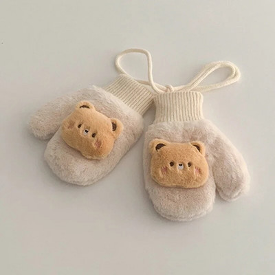 Ζεστά βρεφικά γάντια χειμωνιάτικα γάντια Παιδικά γάντια με πλήρη δάχτυλα για παιδιά 1-4 ετών Κρεμαστό λαιμό Παχύ γάντια Αξεσουάρ για νεογέννητα βρέφη