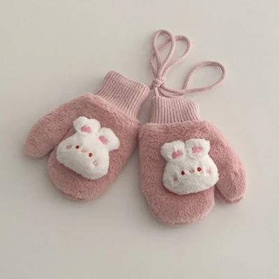 Ζεστά βρεφικά γάντια χειμωνιάτικα γάντια Παιδικά γάντια με πλήρη δάχτυλα για παιδιά 1-4 ετών Κρεμαστό λαιμό Παχύ γάντια Αξεσουάρ για νεογέννητα βρέφη