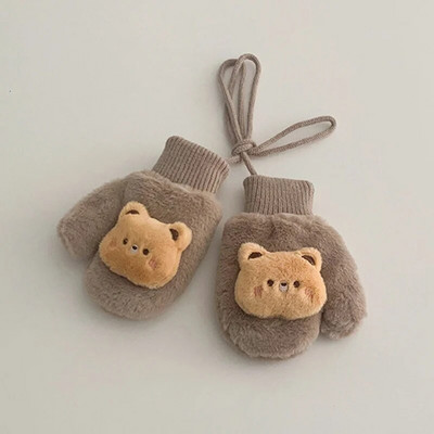 Ζεστά βρεφικά γάντια χειμωνιάτικα γάντια Παιδικά γάντια με πλήρη δάχτυλα για παιδιά 1-4 ετών Κρεμαστό λαιμό Παχύ γάντια Αξεσουάρ για νεογέννητα βρέφη