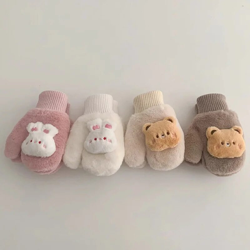 Ζεστά βρεφικά γάντια χειμωνιάτικα γάντια Παιδικά γάντια με πλήρη δάχτυλα για παιδιά 1-4 ετών Κρεμαστό λαιμό Παχύ γάντια Αξεσουάρ για νεογέννητα βρέφη