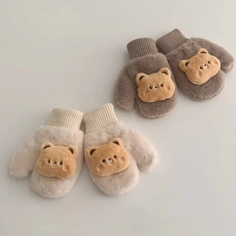 Ζεστά βρεφικά γάντια χειμωνιάτικα γάντια Παιδικά γάντια με πλήρη δάχτυλα για παιδιά 1-4 ετών Κρεμαστό λαιμό Παχύ γάντια Αξεσουάρ για νεογέννητα βρέφη