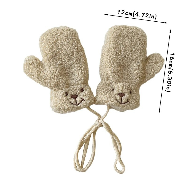 Jednobojne dječje rukavice od mekanog janjećeg flisa, rukavice za malu djecu, jesen, zima, tople debele plišane dječje rukavice za dječake i djevojčice s punim prstima