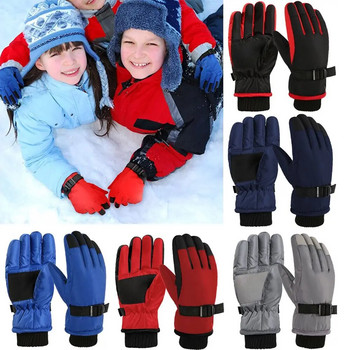 Нови детски Детски зимни снежни топли ръкавици Момчета Момичета Ски Сноуборд Ветроустойчиви Водоустойчиви Удебелени Затоплят зимата Задължително